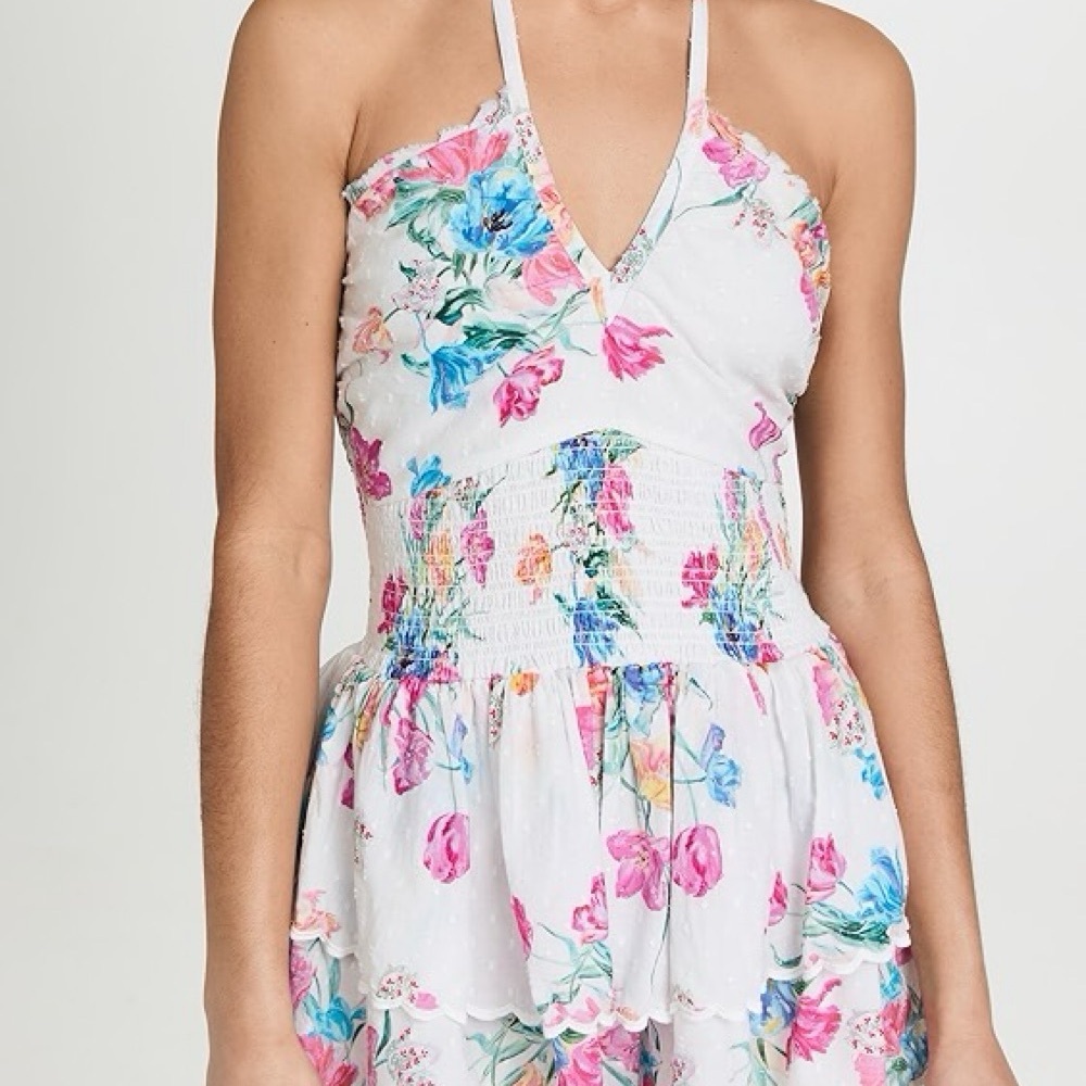 Loveshackfancy Halter Mini Dress